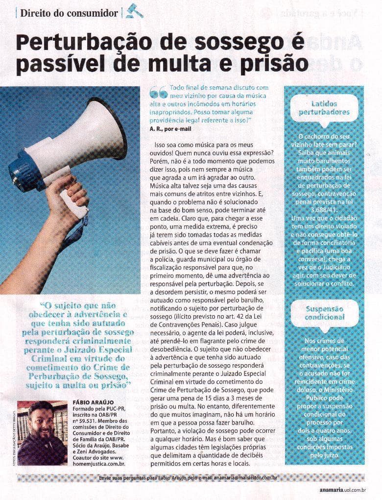 Coluna da ABZ na revista Ana Maria