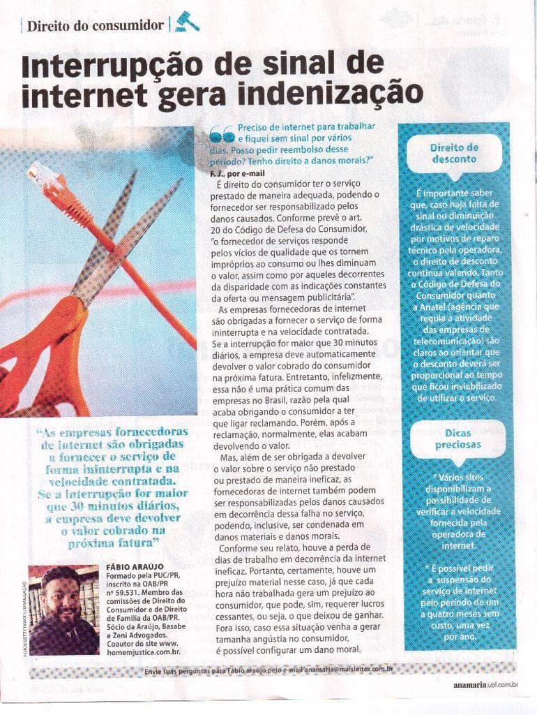 Coluna da ABZ na revista Ana Maria