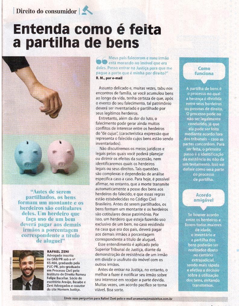 Coluna da ABZ na revista Ana Maria