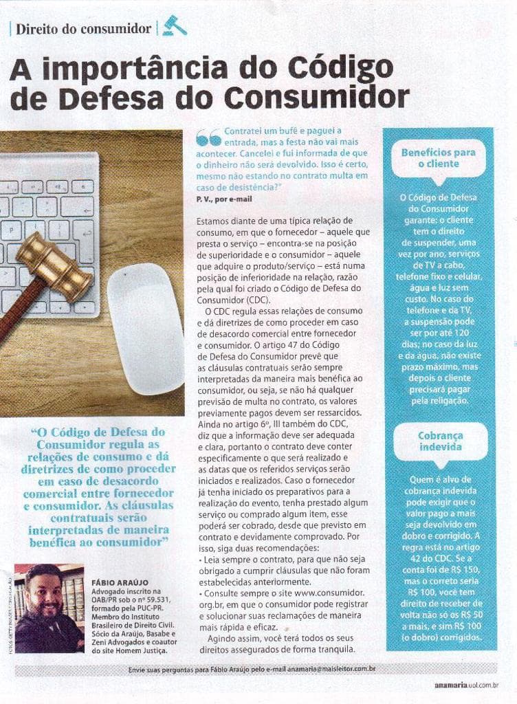 Coluna da ABZ na revista Ana Maria