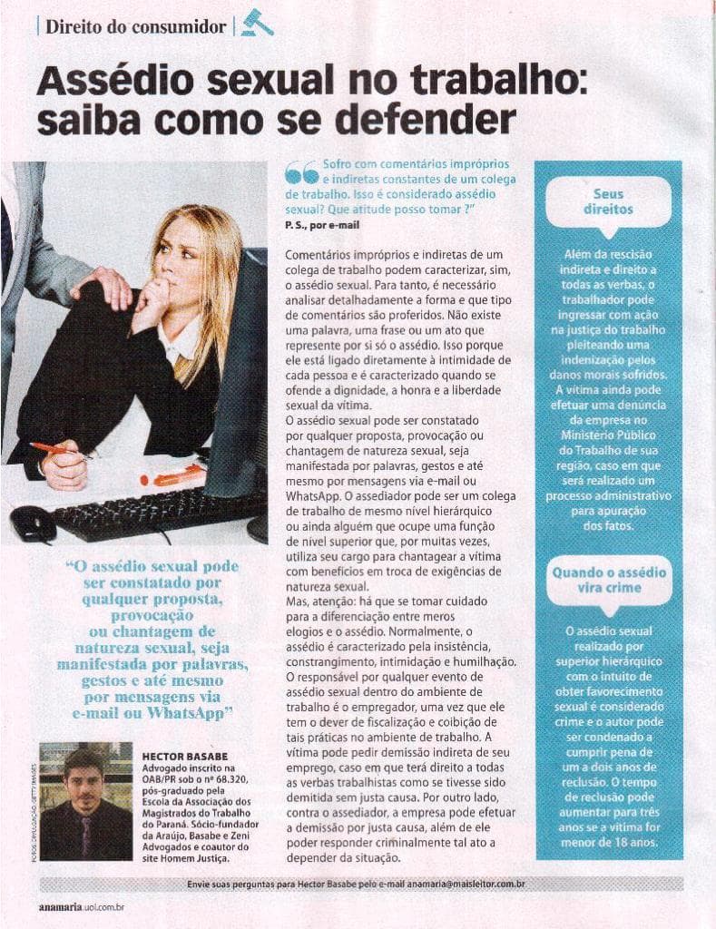 Coluna da ABZ na revista Ana Maria