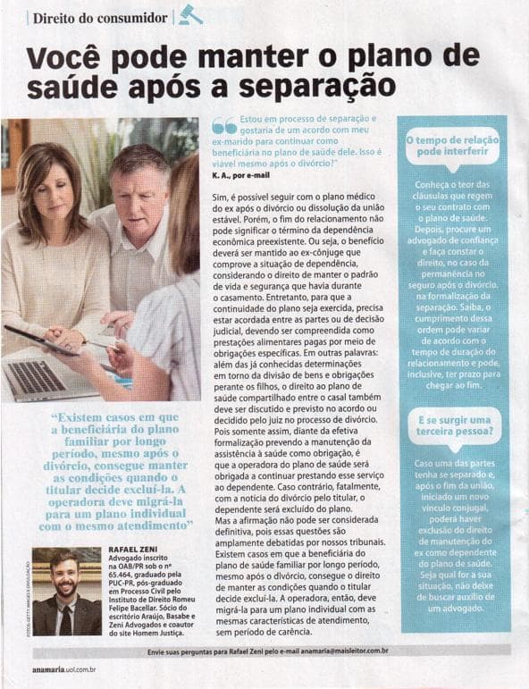 Coluna da ABZ na revista Ana Maria