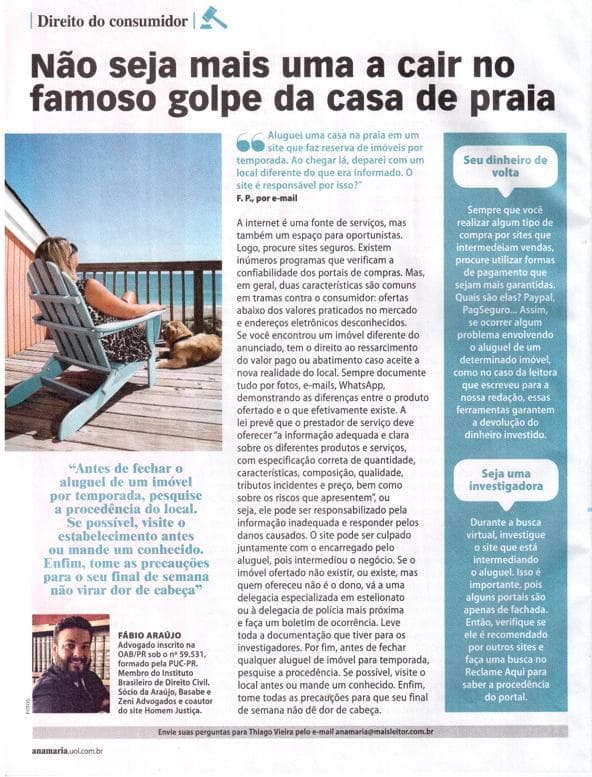 Coluna da ABZ na revista Ana Maria
