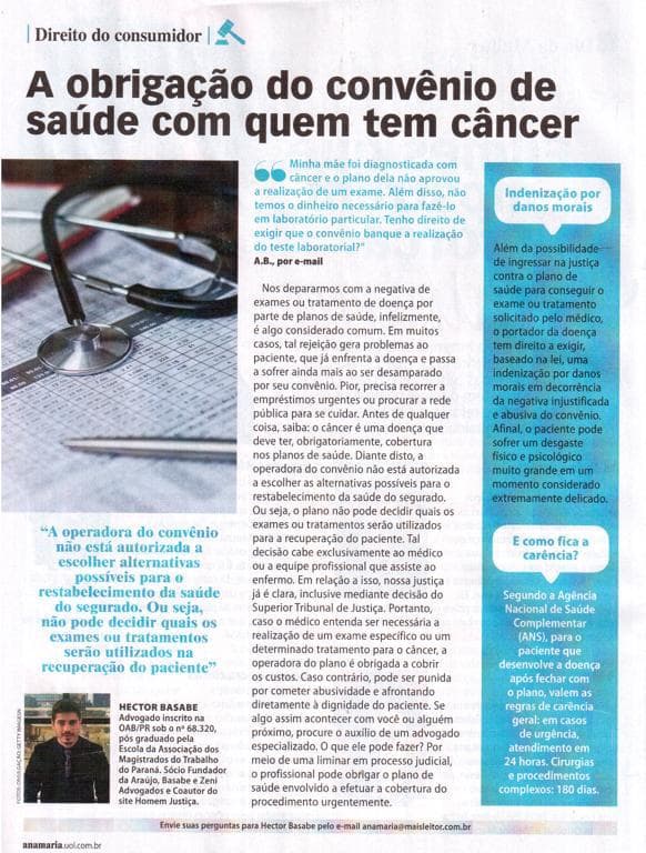 Coluna da ABZ na revista Ana Maria