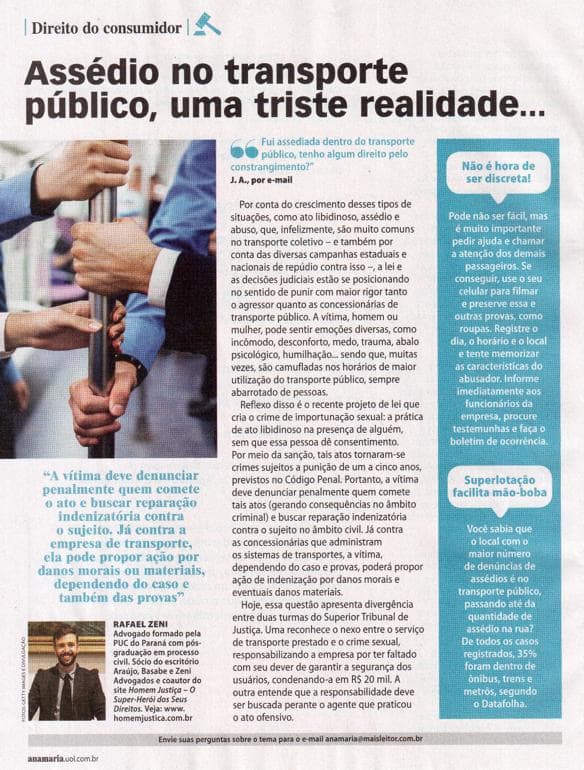 Coluna da ABZ na revista Ana Maria