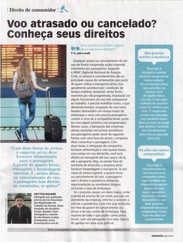 Coluna da ABZ na revista Ana Maria
